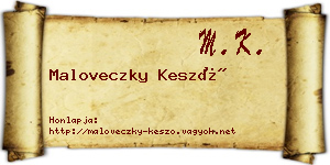 Maloveczky Kesző névjegykártya